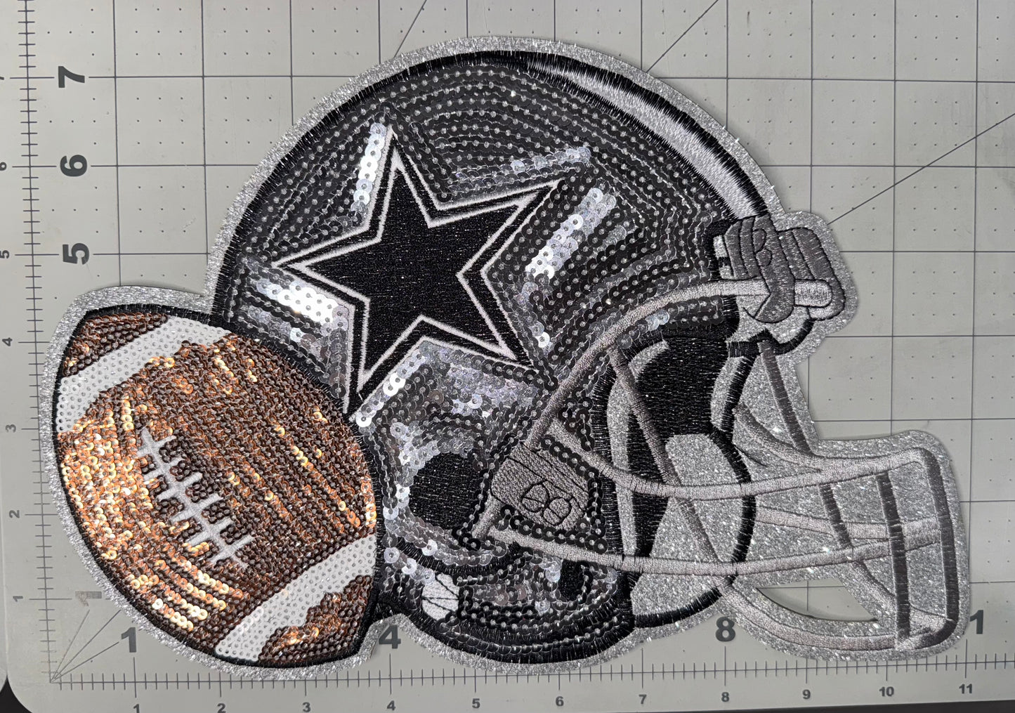 Cowboys Helmet Sequin Patch