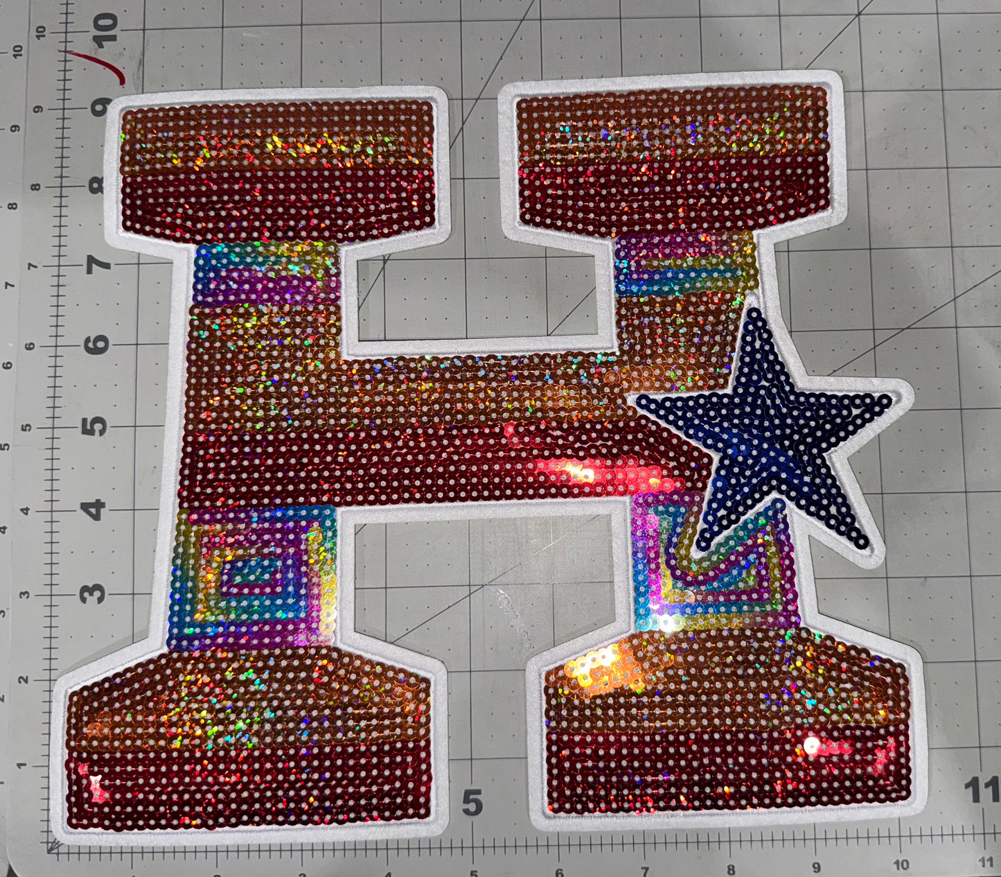 H town Sequin Patch