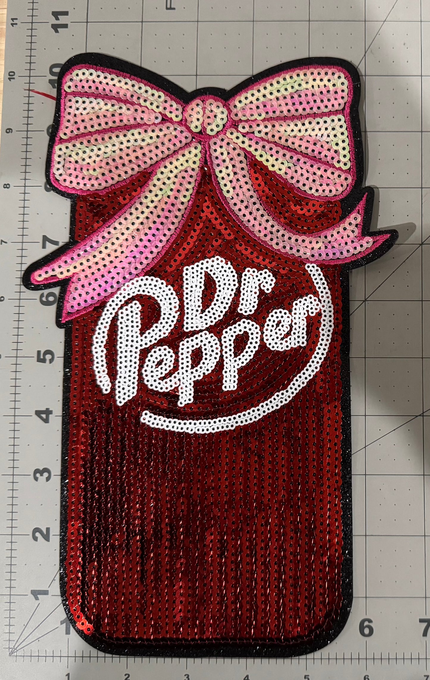 Dr. Pepper can Sequin Patch