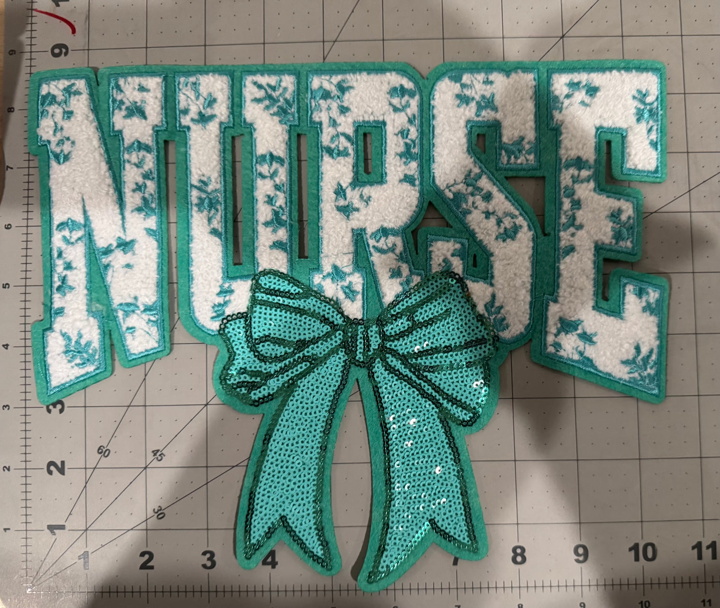Nurse W/ribbon Chenille Patch