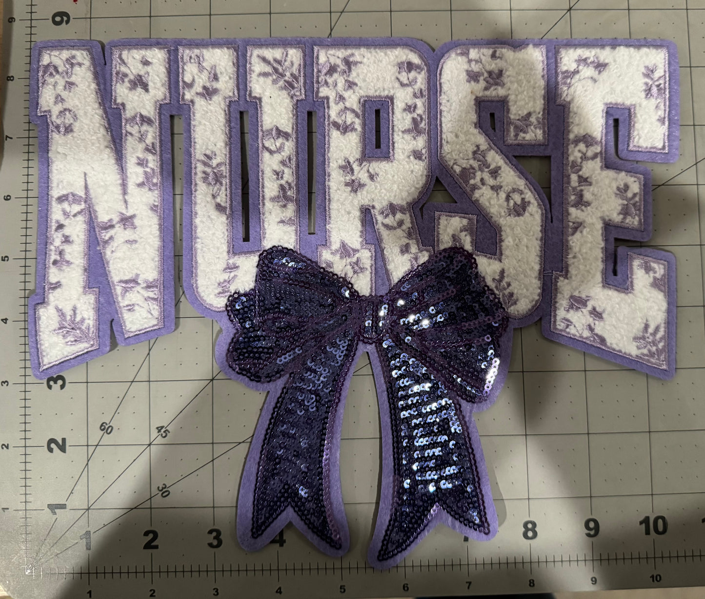 Nurse W/ribbon Chenille Patch