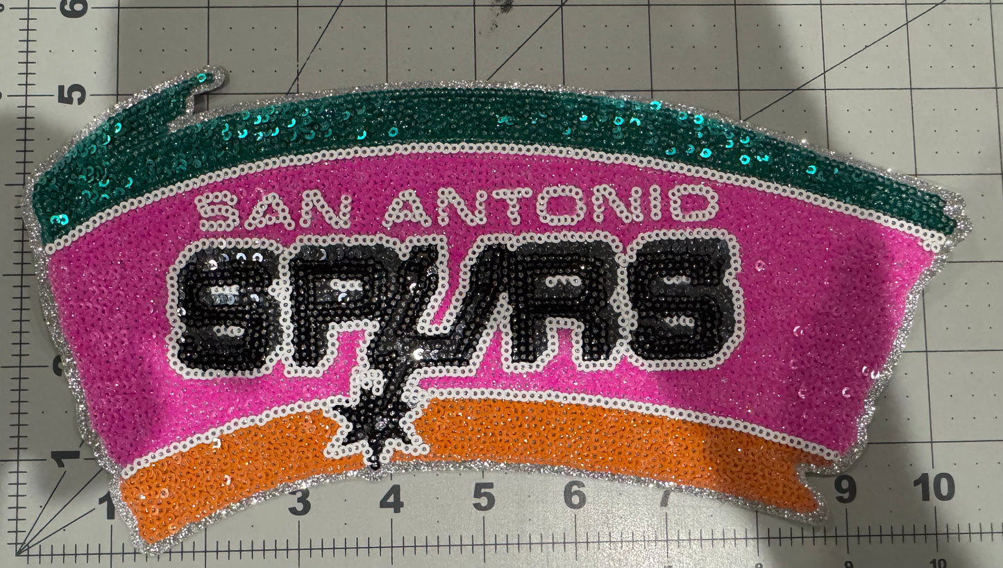 TX San Antonio Spurs Sequin Patch