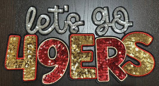 Let's Go 49ers Sequin Patch