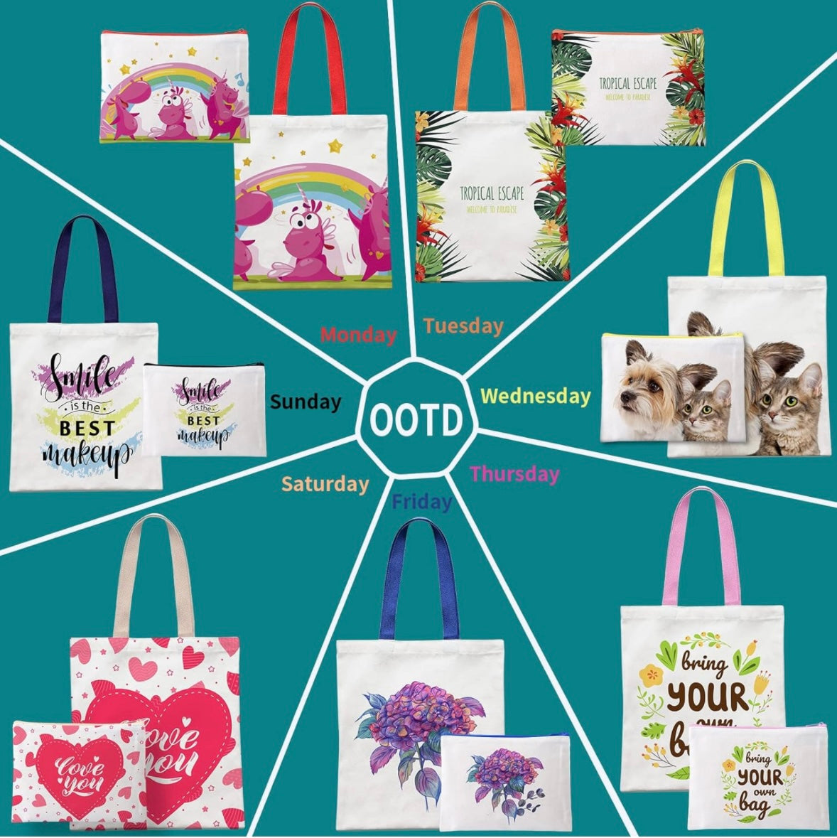 Sublimation Tote bags