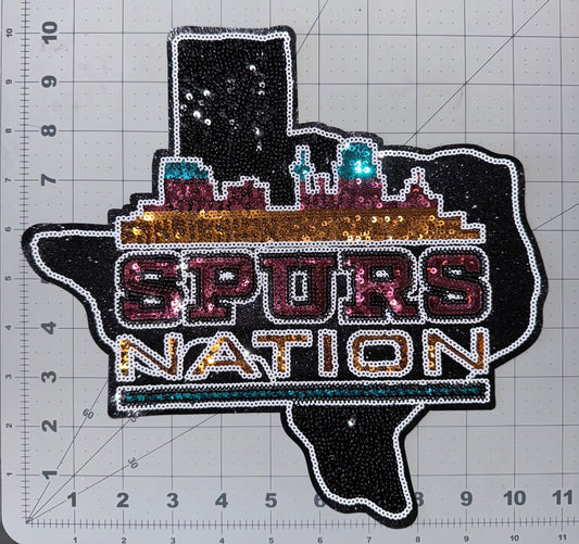 TX San Antonio Spurs Sequin Patch