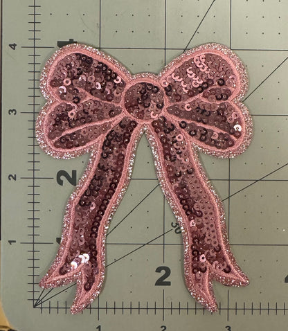 Side Bow Sequin Patch