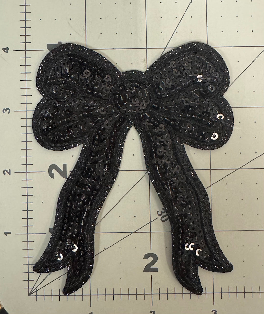 Side Bow Sequin Patch