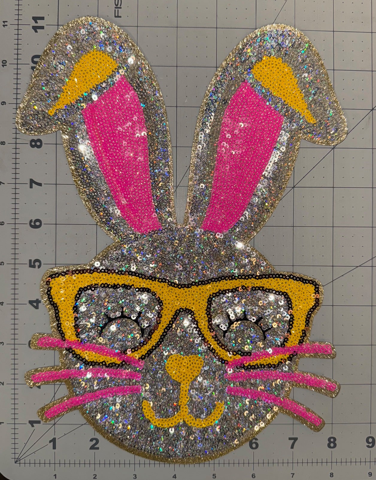 Bunny Head Sequin Patch