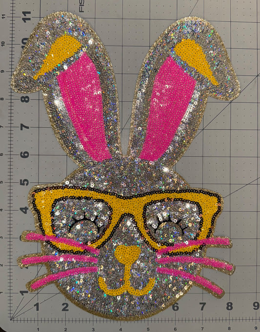 Bunny Head Sequin Patch