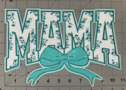 MAMA with Bow Chenille Patch