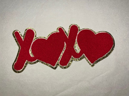 XOXO (Red) Chenille Patch