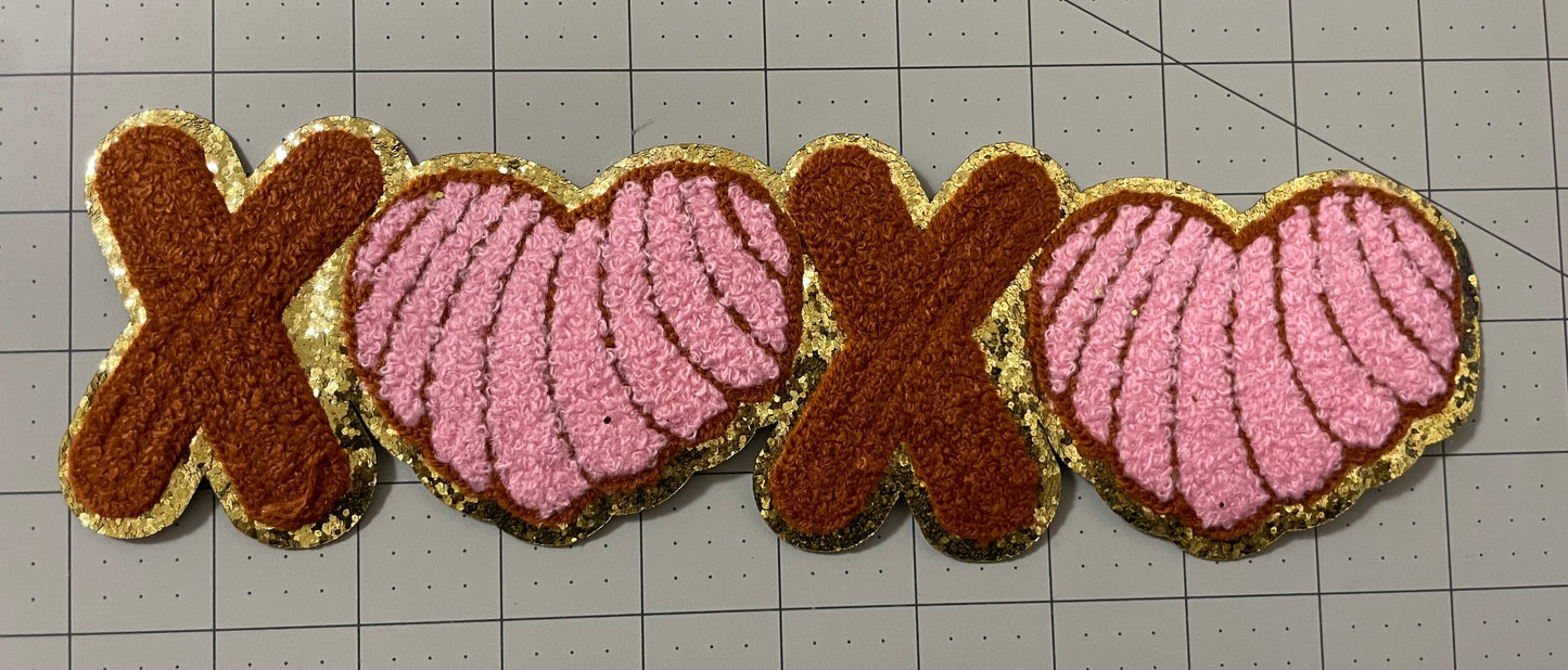 XOXO (Conchas and churros) Chenille Patch 11in X 3in