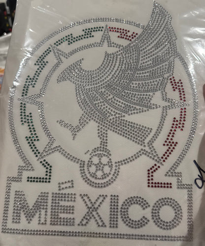 Mexico & USA Rhinestone Transfers