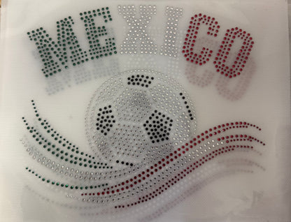 Mexico & USA Rhinestone Transfers