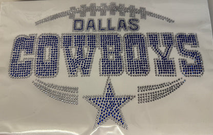 Cowboys Football Rhinestone Transfers
