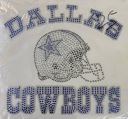 Cowboys Football Rhinestone Transfers