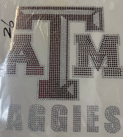 College Football Rhinestone Transfers