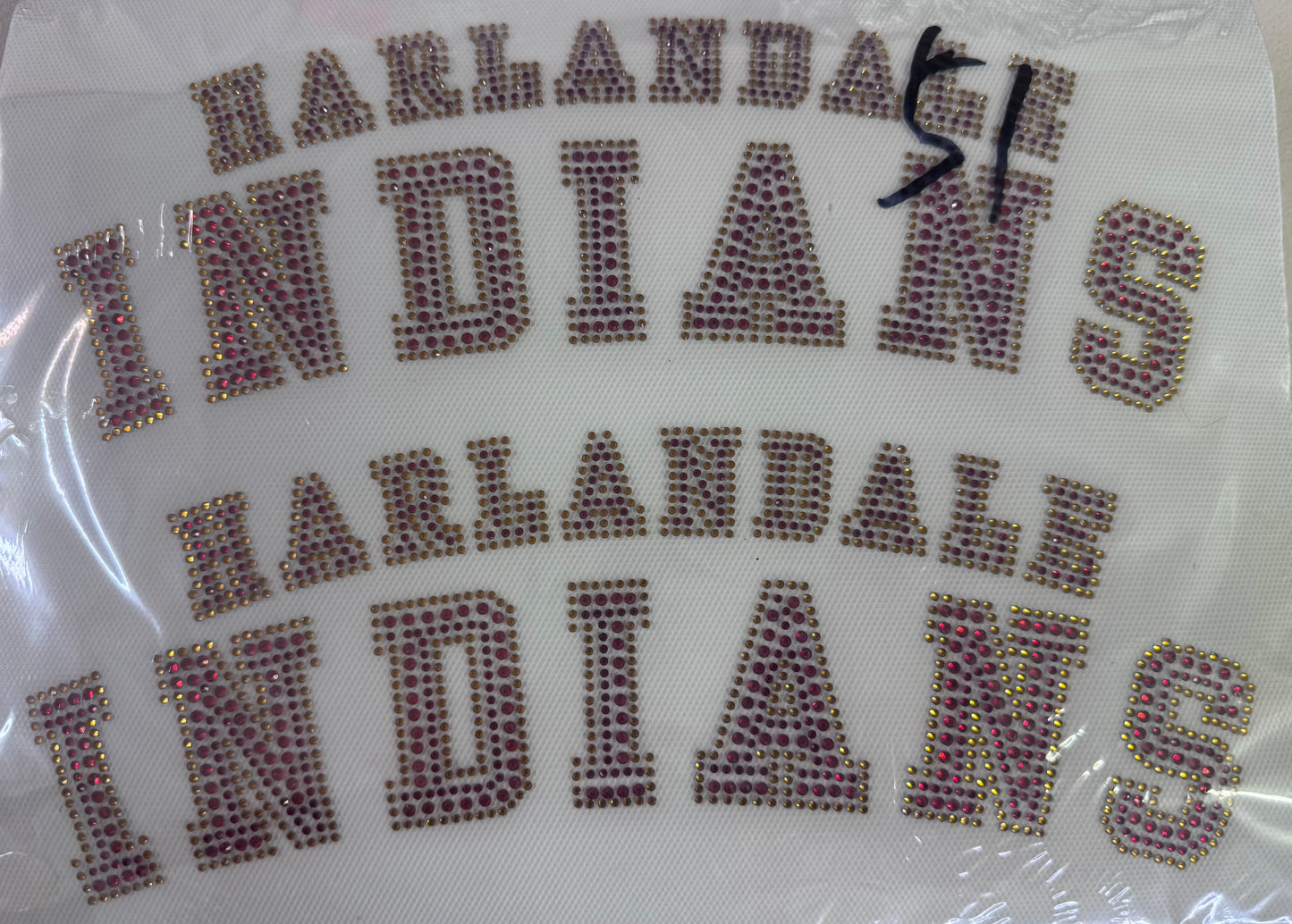 Local School Rhinestone Transfers