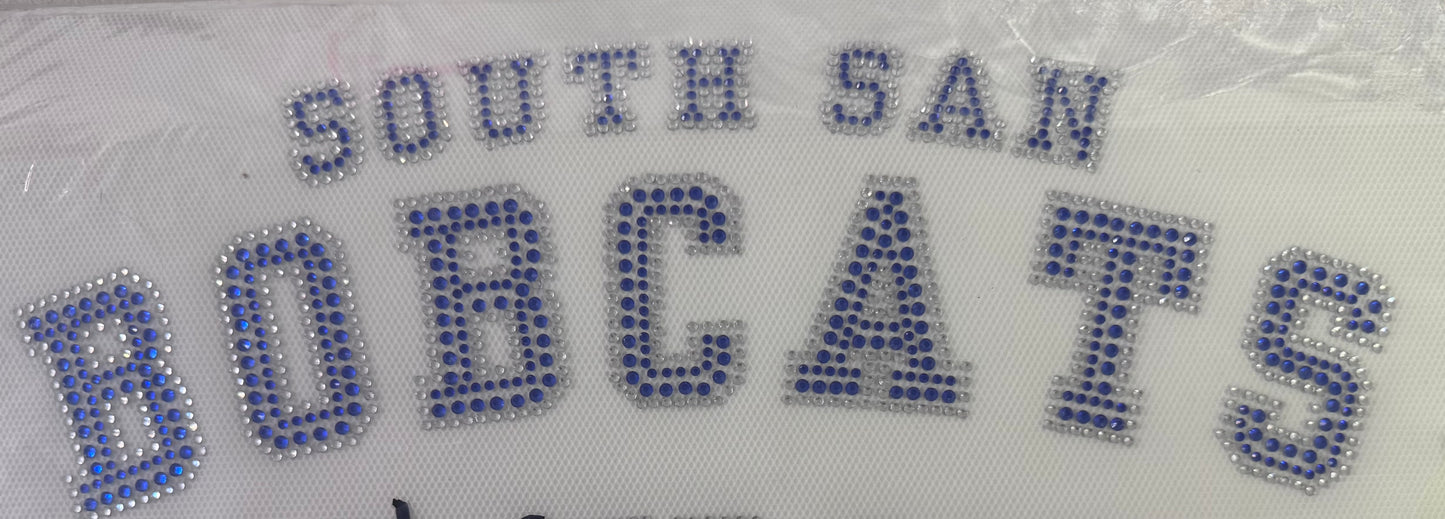 Local School Rhinestone Transfers