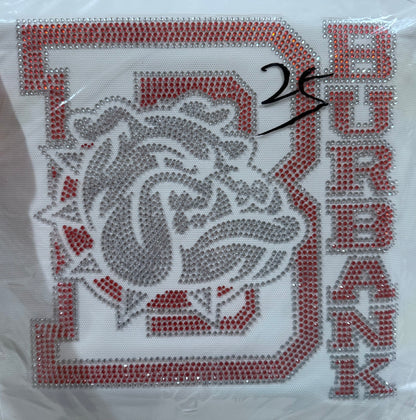 Local School Rhinestone Transfers