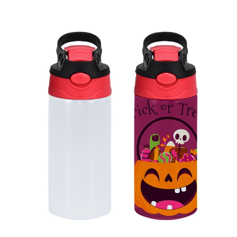 12oz Sublimation Straight Top Flip Kids Water Bottle