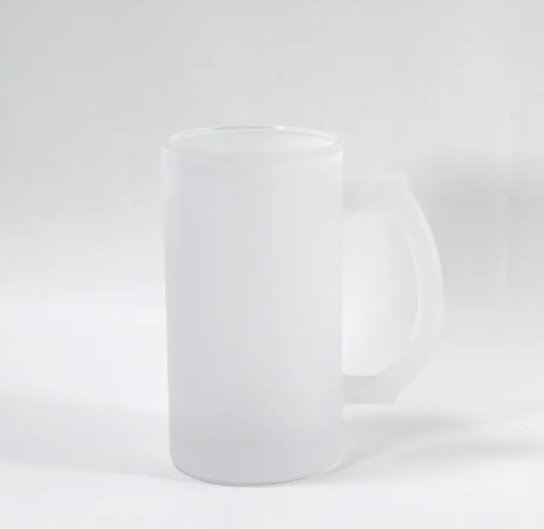 16oz frosted sublimation glass beer mugs