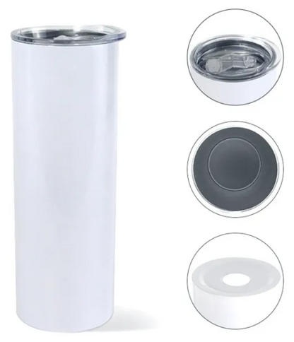 Flat bottom 30oz sublimation blanks straight skinny tumblers