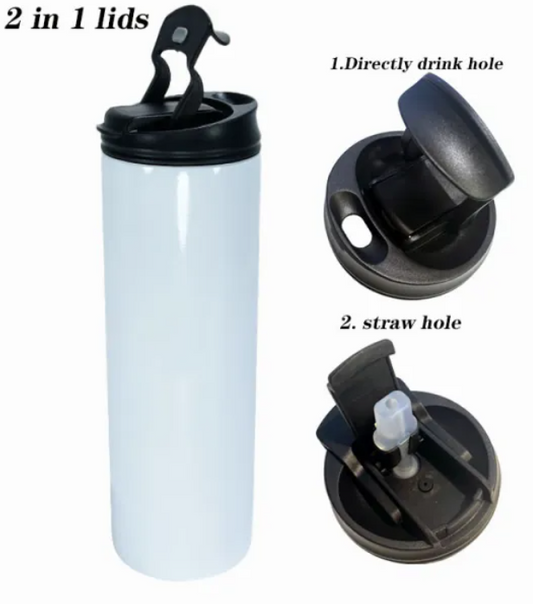 20oz 2 Way Drink Lid Sublimation Tumbler