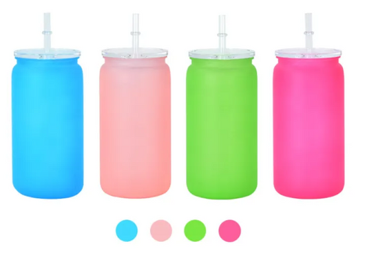 16oz Matte Colorful Plastic Cups, BPA FREE