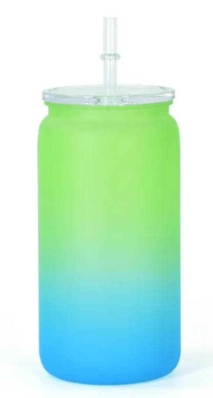 16oz Matte Colorful Gradient Plastic Cups, BPA FREE