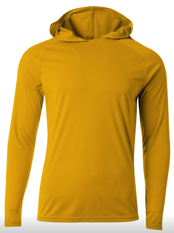 A4 Cooling Performance Long Sleeve Hooded Tee N3409 Adult
