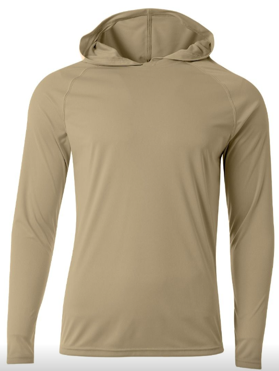 A4 Cooling Performance Long Sleeve Hooded Tee N3409 Adult