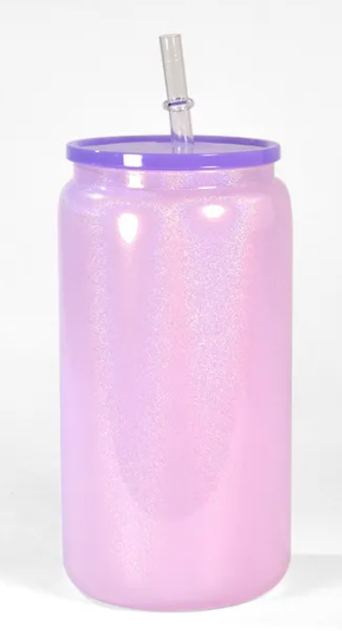 16oz shimmer sublimation glass cups